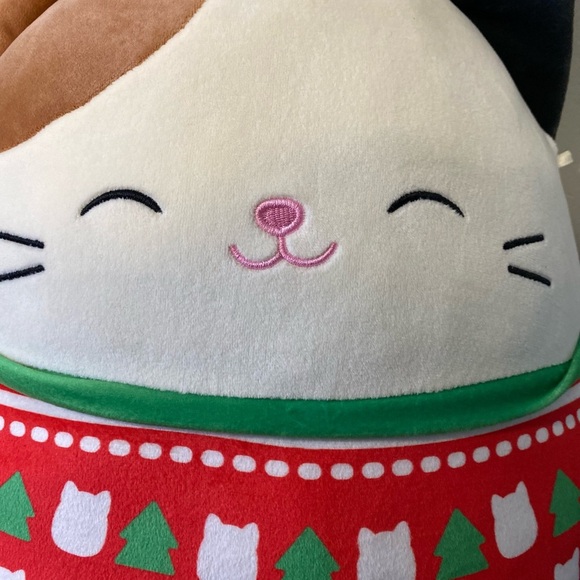 Kellytoy Squishmallows Cam The Cat in Christmas Holiday Sweater - Picture 4 of 5